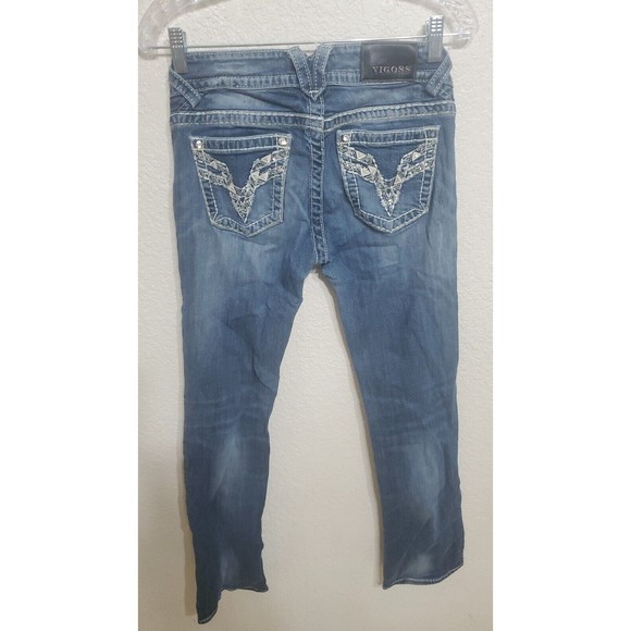 Vigoss Womens Medium Wash The Chelsea Slim Boot Cut Jeans Size 5/6 (28x33) - Picture 7 of 9